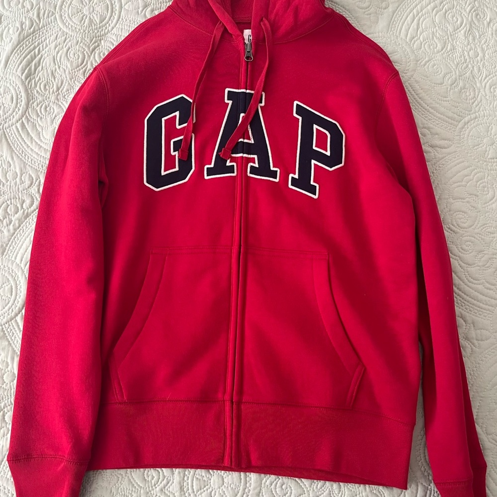 GAP Kids Bold Red Zip-Up Hoodie